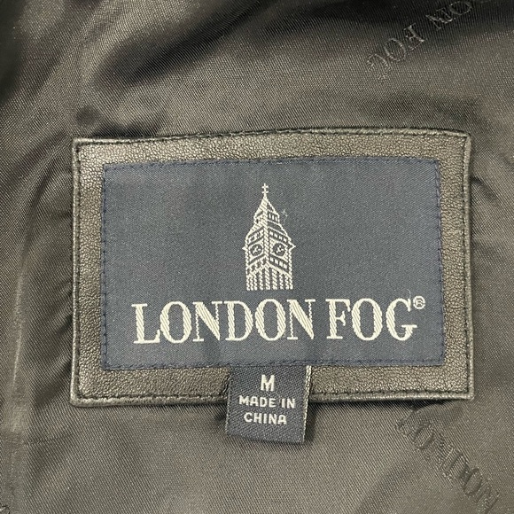 London Fog Leather Jacket Size M - Picture 3 of 5
